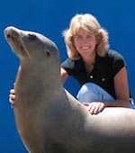 Terri Williams with her seal