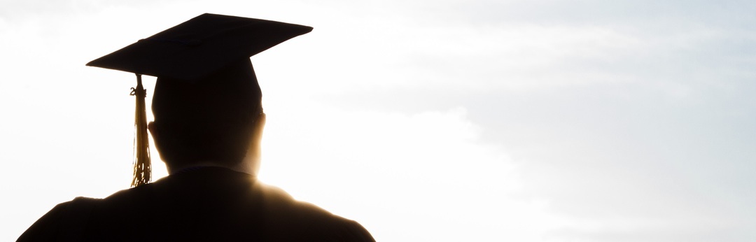 Silhouette of a proud graduate