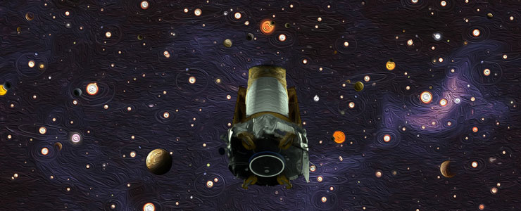 Space telescope point to space
