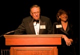 Rowland Rebele and Sandi Eason, co-emcees of the event.